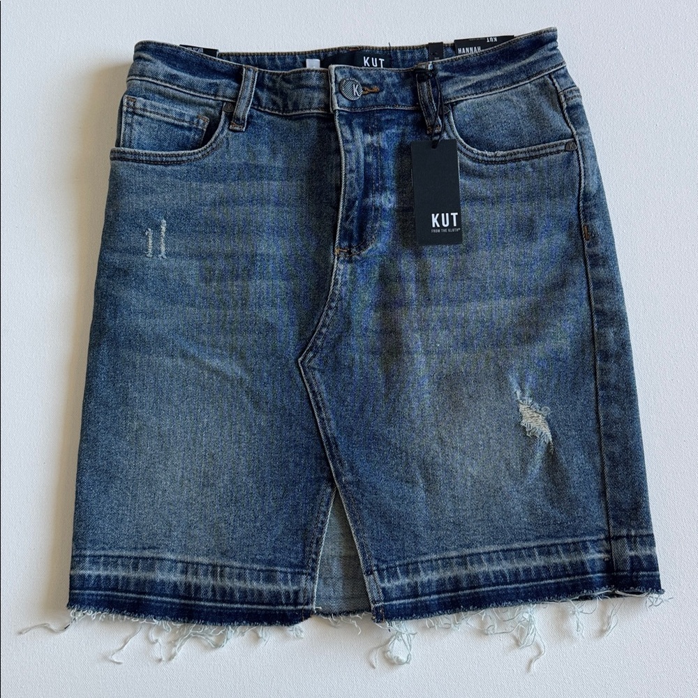 KUT Hannah Blue Denim Skirt